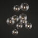 Global LED 22.25 inch Black Multi-Light Pendant Ceiling Light