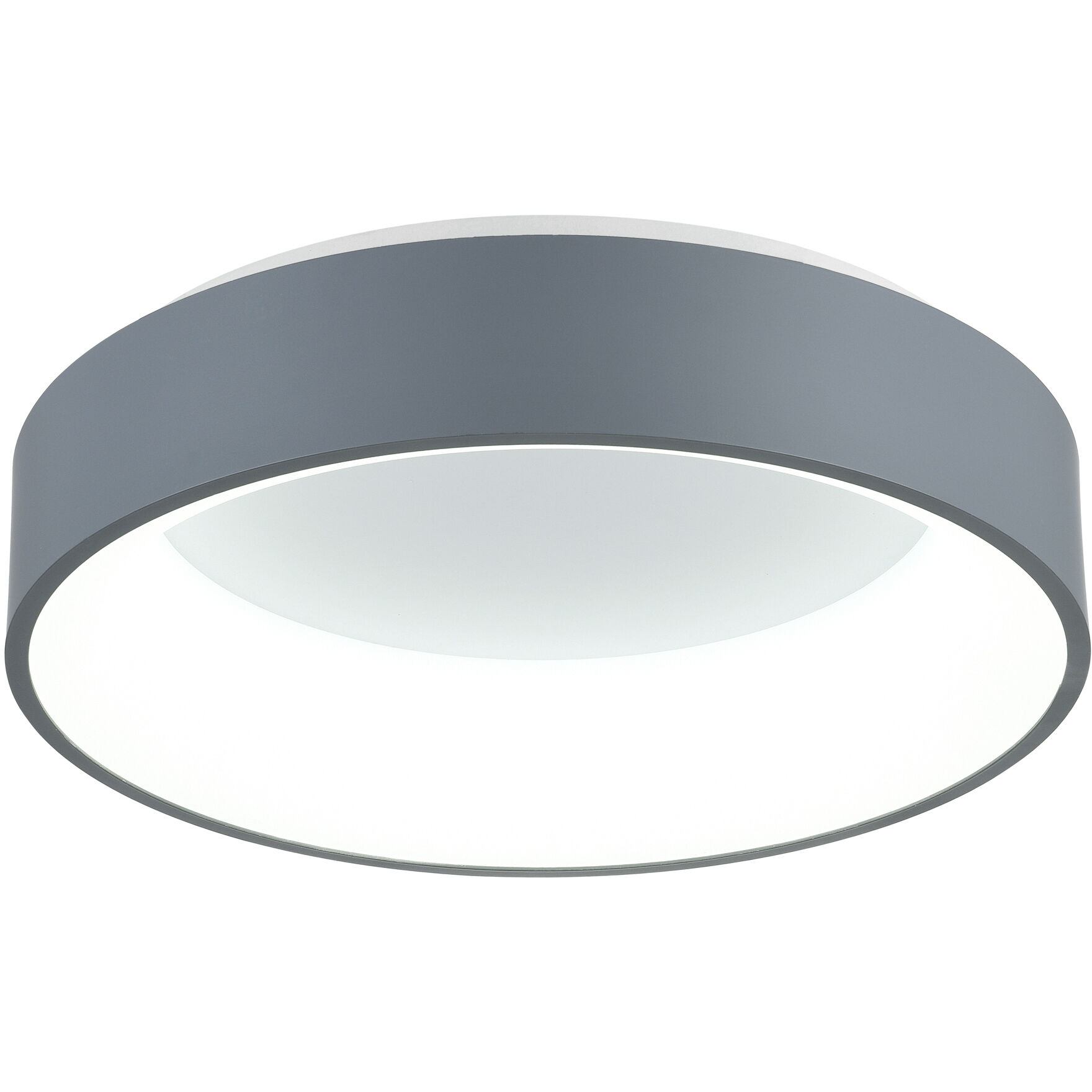 Arenal LED 18 inch Grey and White Drum Shade Flush Mount Ceiling Light in Gray and White