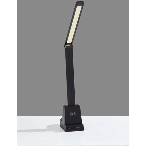 Cody 18 inch 10.00 watt Matte Black Wireless Charging Desk Lamp Portable Light, with Smart Switch, Simplee Adesso