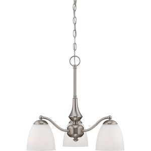 Patton 3 Light 21 inch Brushed Nickel Chandelier Ceiling Light