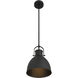 London 1 Light 9 inch Matte Black Pendant Ceiling Light