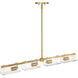 Latitude 4 Light 4.25 inch Brushed Gold Island Light Ceiling Light