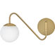 Dottie 1 Light 6 inch Lacquered Brass Sconce Wall Light