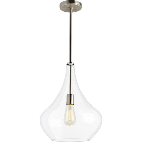 Mora 1 Light 13 inch Brushed Nickel Pendant Ceiling Light