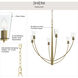 Jheni 6 Light 36 inch Brushed Gold Chandelier Ceiling Light