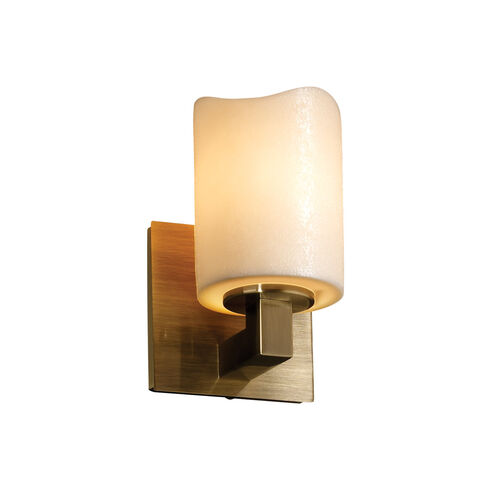 CandleAria LED 4.75 inch Brushed Nickel Wall Sconce Wall Light in 700 Lm LED, Cream (CandleAria), Cylinder with Flat Rim, Modular