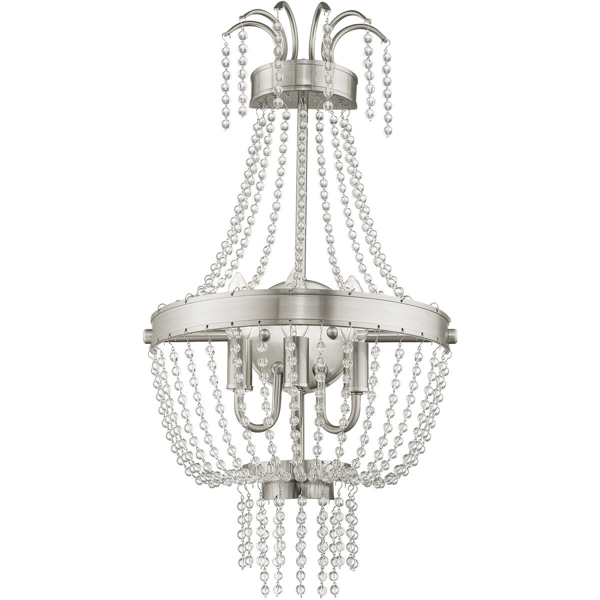 Valentina 3 Light 13 inch Brushed Nickel Wall Sconce Wall Light