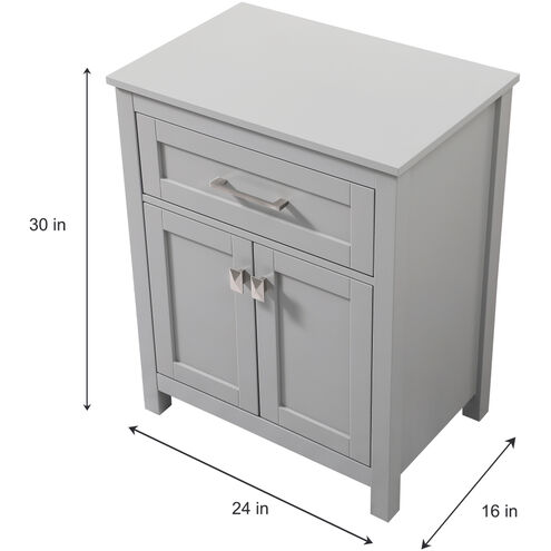 Adian Grey Bathroom Storage Cabinet