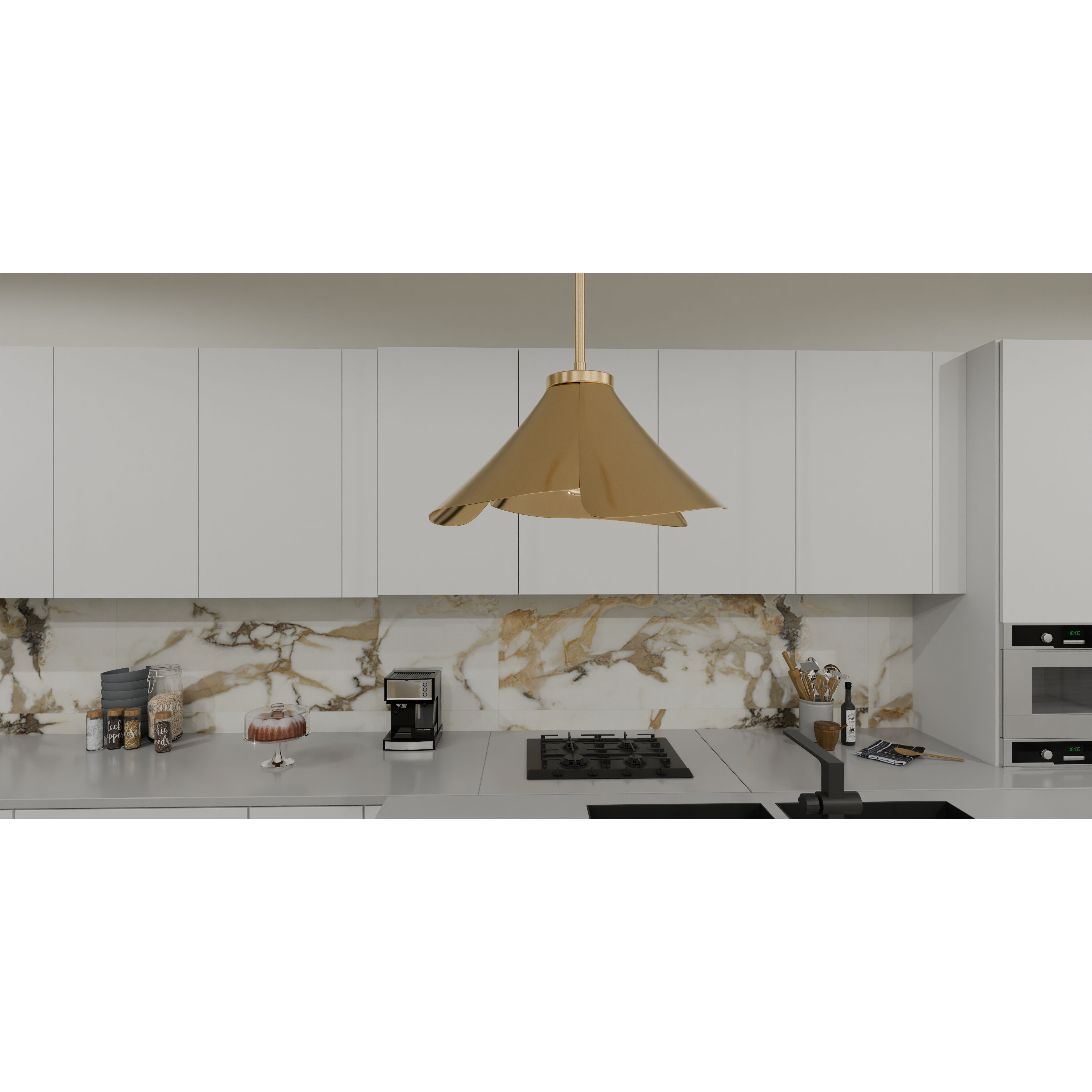 Wisp 1 Light 14.5 inch Light Gold Pendant Ceiling Light