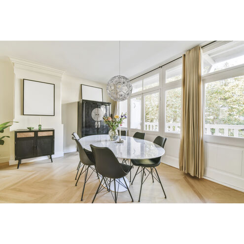 Skoura 1 Light 11.81 inch Chrome Pendant Ceiling Light