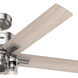 Astwood II 52 inch Brushed Nickel with Light Oak Blades Ceiling Fan