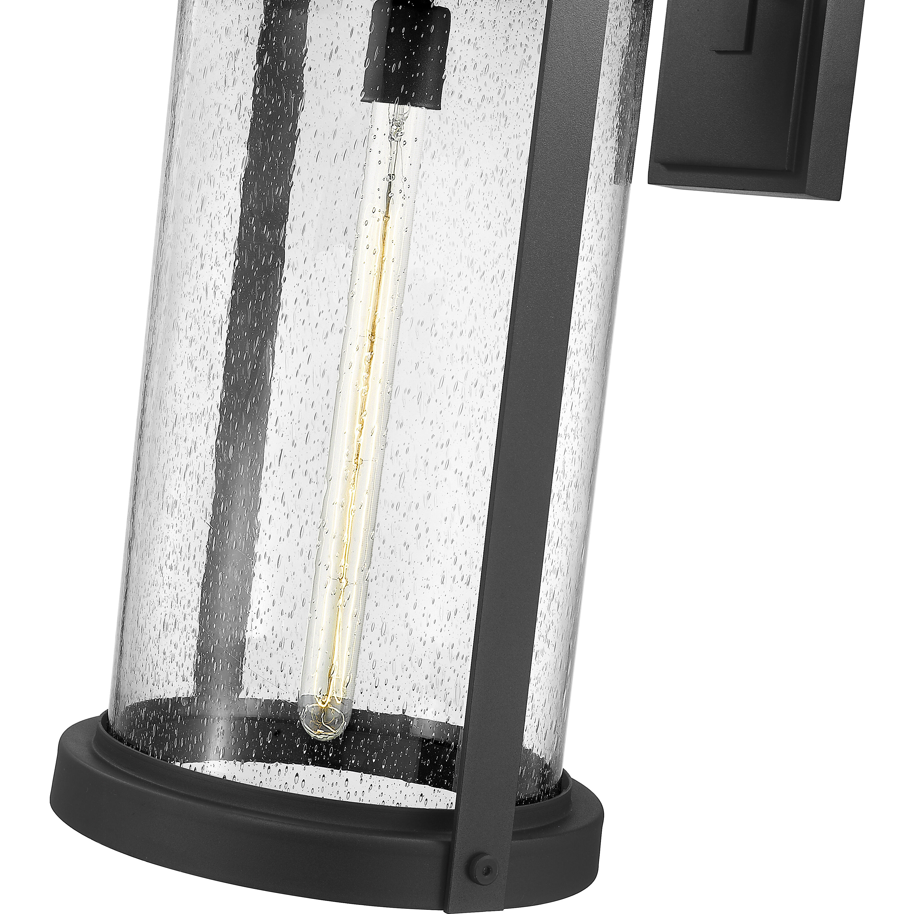 Roundhouse 1 Light 31.75 inch Black Outdoor Wall Light