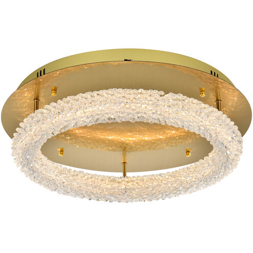 Bowen 1 Light 22 inch Satin Gold Flush Mount Ceiling Light