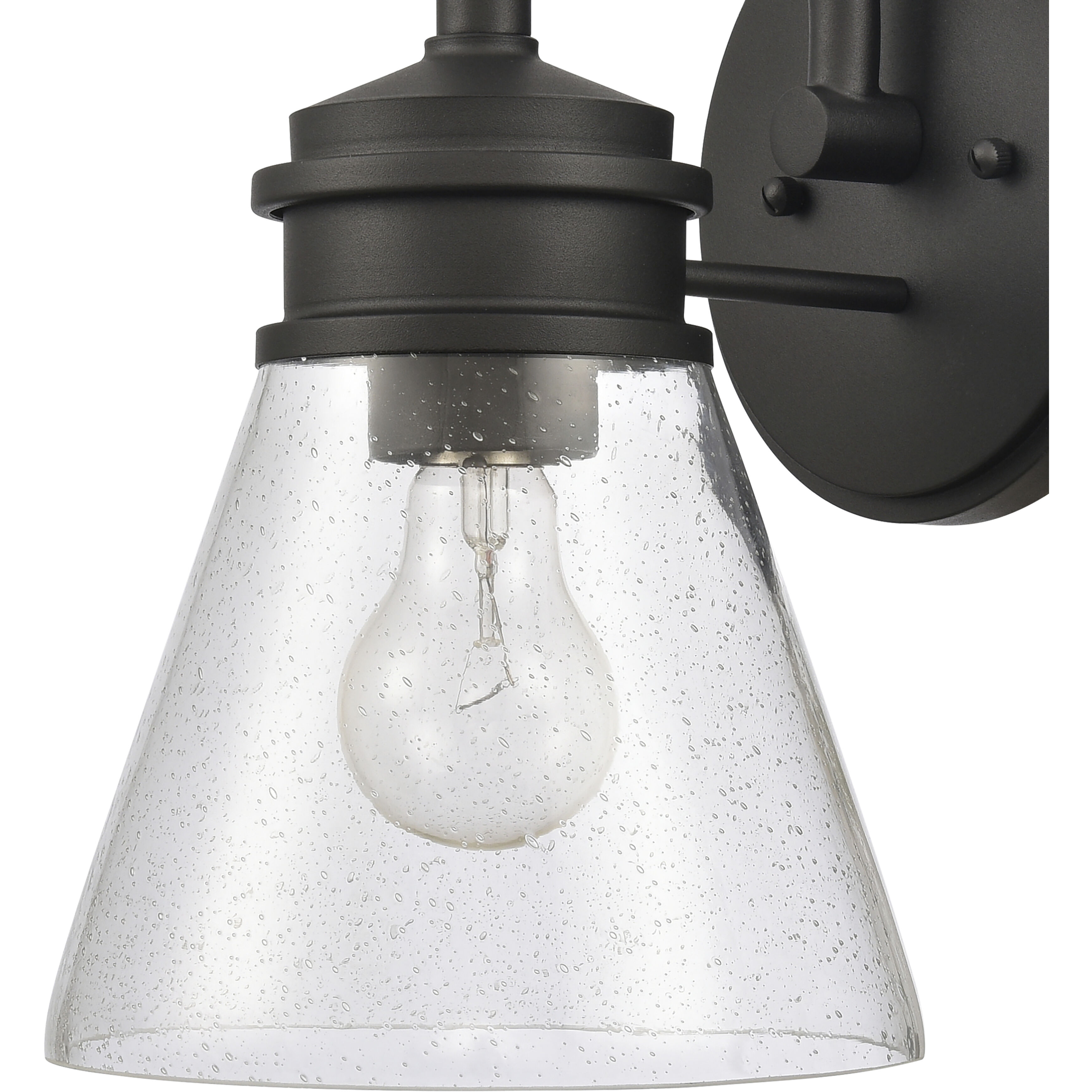 Dovas 1 Light 11.5 inch Textured Black Outdoor Wall Sconce