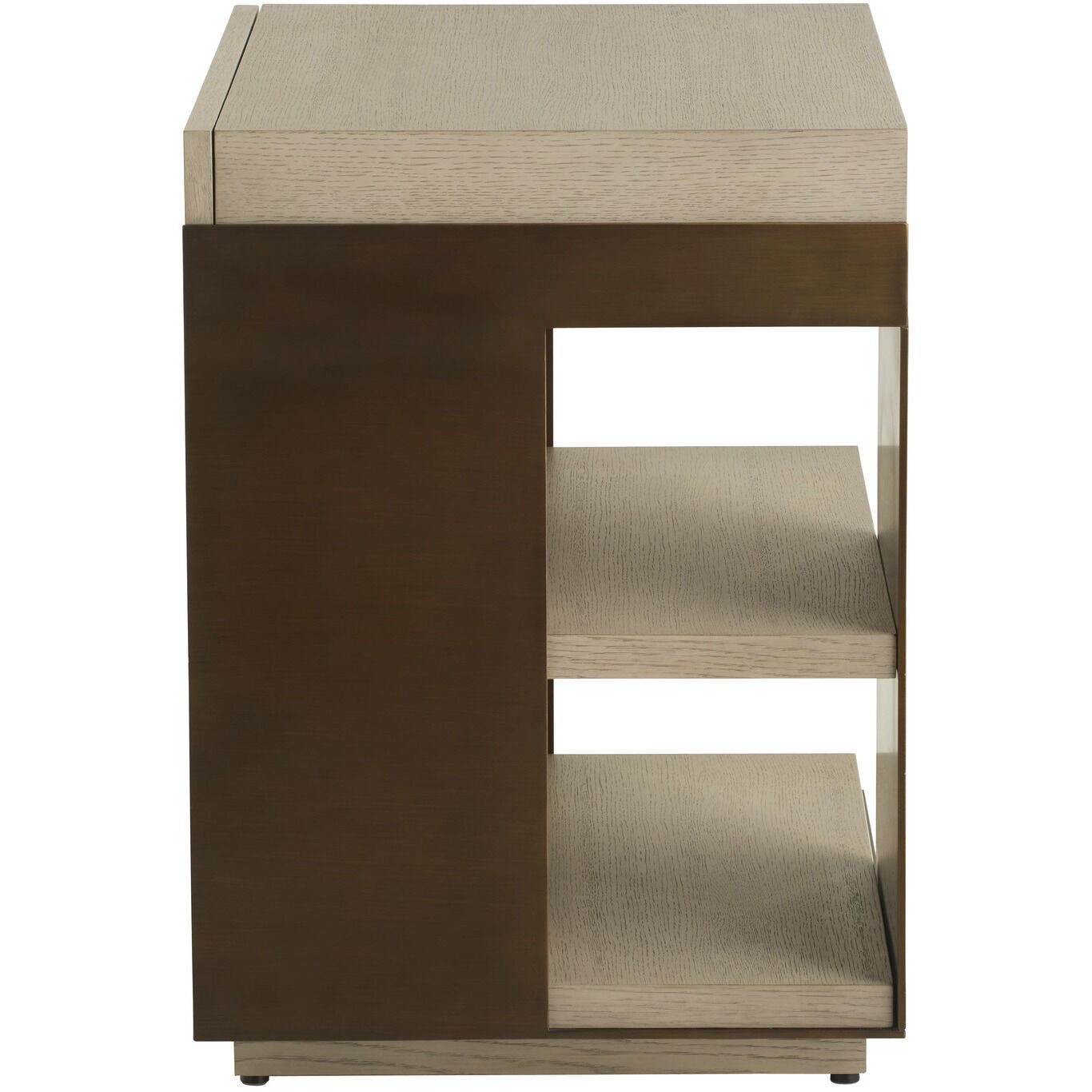 Norwich 30 X 26.5 inch Smoke and Vintage Brass Side Table
