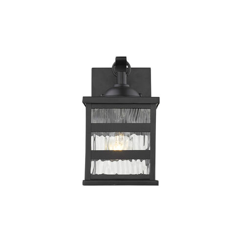Morris 1 Light 10 inch Matte Black Exterior Wall Mount