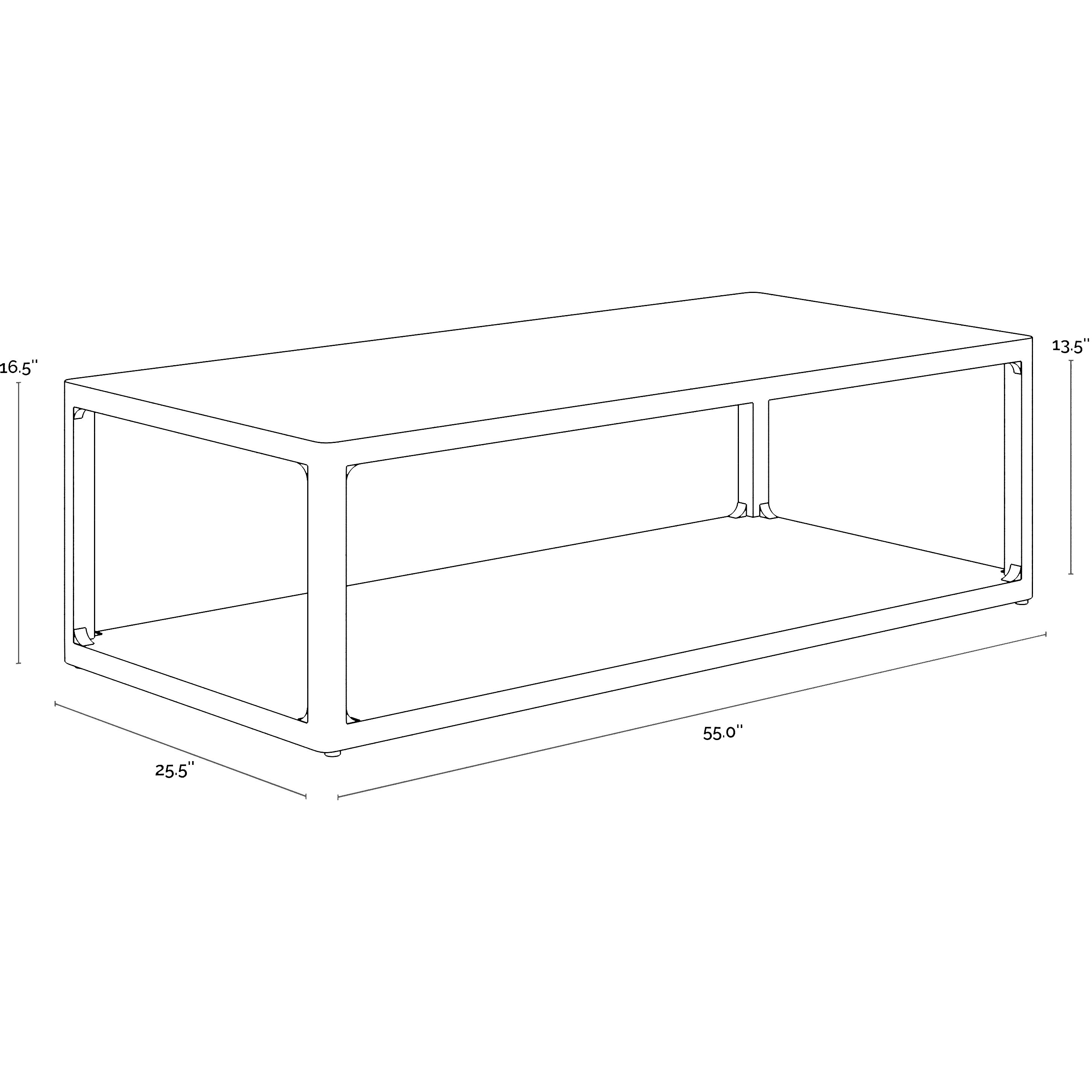 Doncaster 55 X 25.5 inch Black Coffee Table