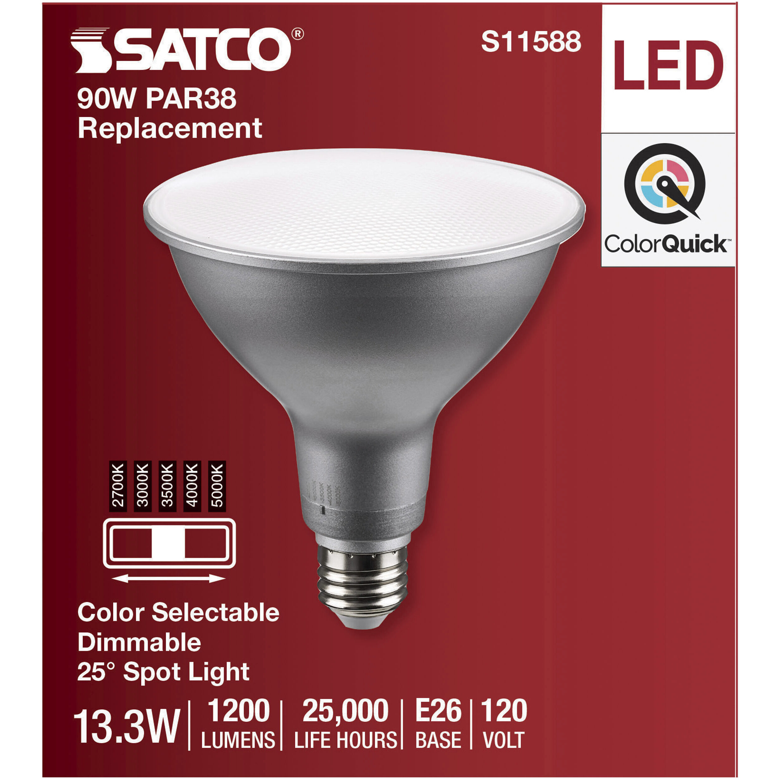 Satco S11588 13.3W PAR38 LED Bulb