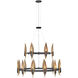Willow LED 36 inch Carbon Black Chandelier Ceiling Light
