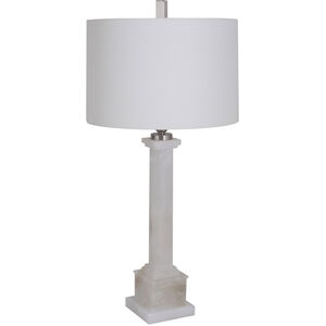 Lucy 36 inch 150.00 watt Ivory Alabaster Table Lamp Portable Light