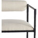 Barbana Oxford White and Natural Iron Chair