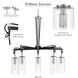 Pullman Junction 5 Light 28 inch Coal / Brushed Nickel Chandelier Ceiling Light