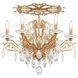 Filigrae 6 Light French Gold Semi-Flush Mount Ceiling Light