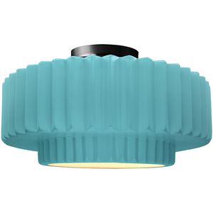 Radiance 1 Light 14.5 inch Reflecting Pool and Matte Black Semi Flush Ceiling Light