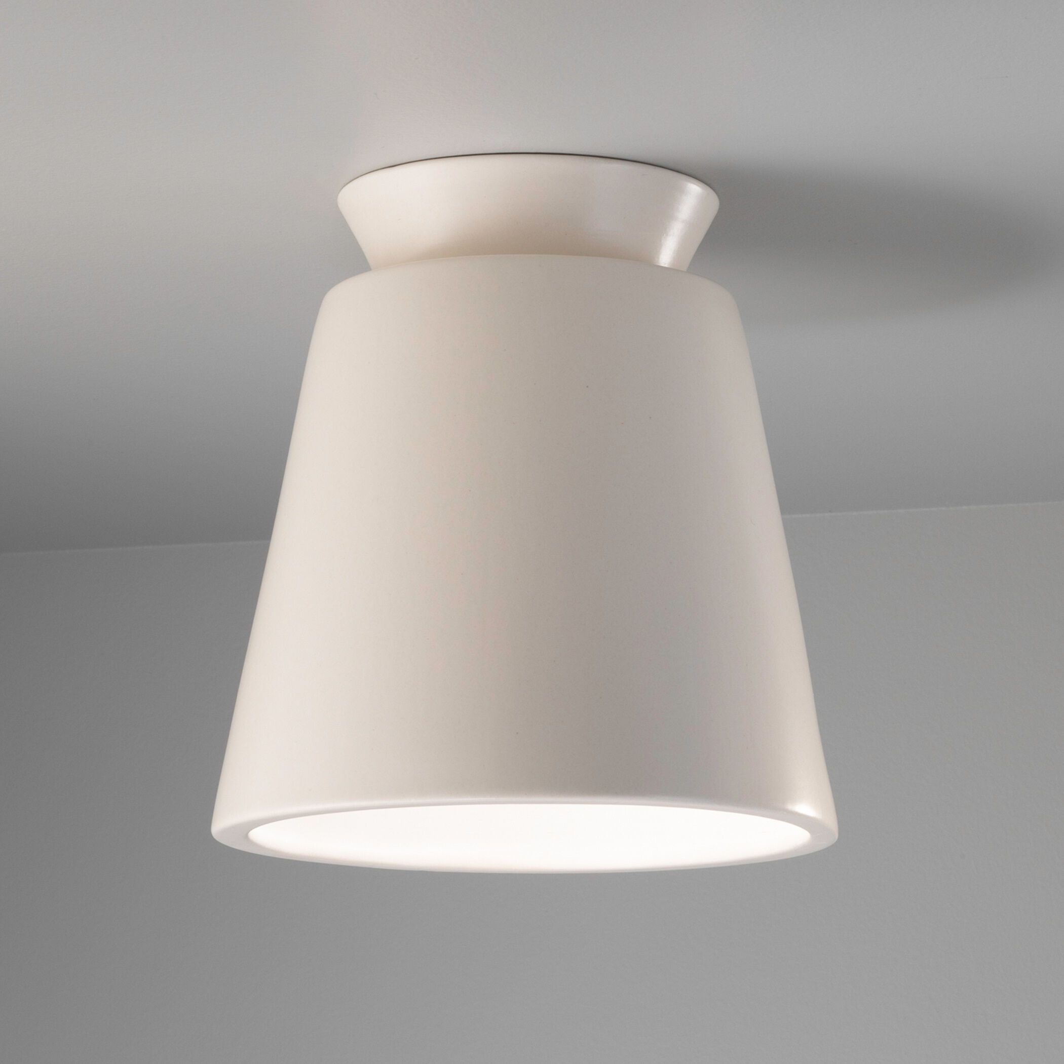 Radiance Collection 1 Light 7.5 inch Matte White Outdoor Flush-Mount