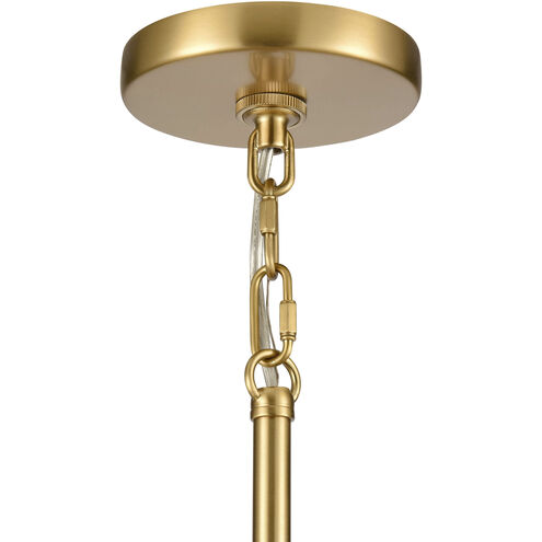 Abaca 4 Light 18 inch Brushed Gold with Natural Chandelier Ceiling Light