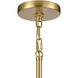 Abaca 4 Light 18 inch Brushed Gold with Natural Chandelier Ceiling Light