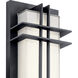 Manhattan LED 22 inch Textured Black Outdoor Wall, Medium