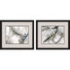 Abstract Teal and Gray and Metallic and Beige Framed Art, Propac
