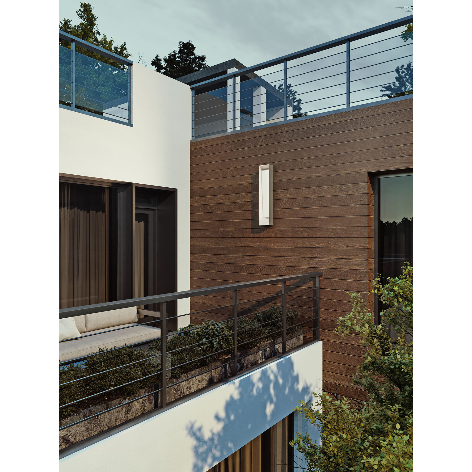 Rowan Wall Sconce Wall Light in Textured Grey, 36 in