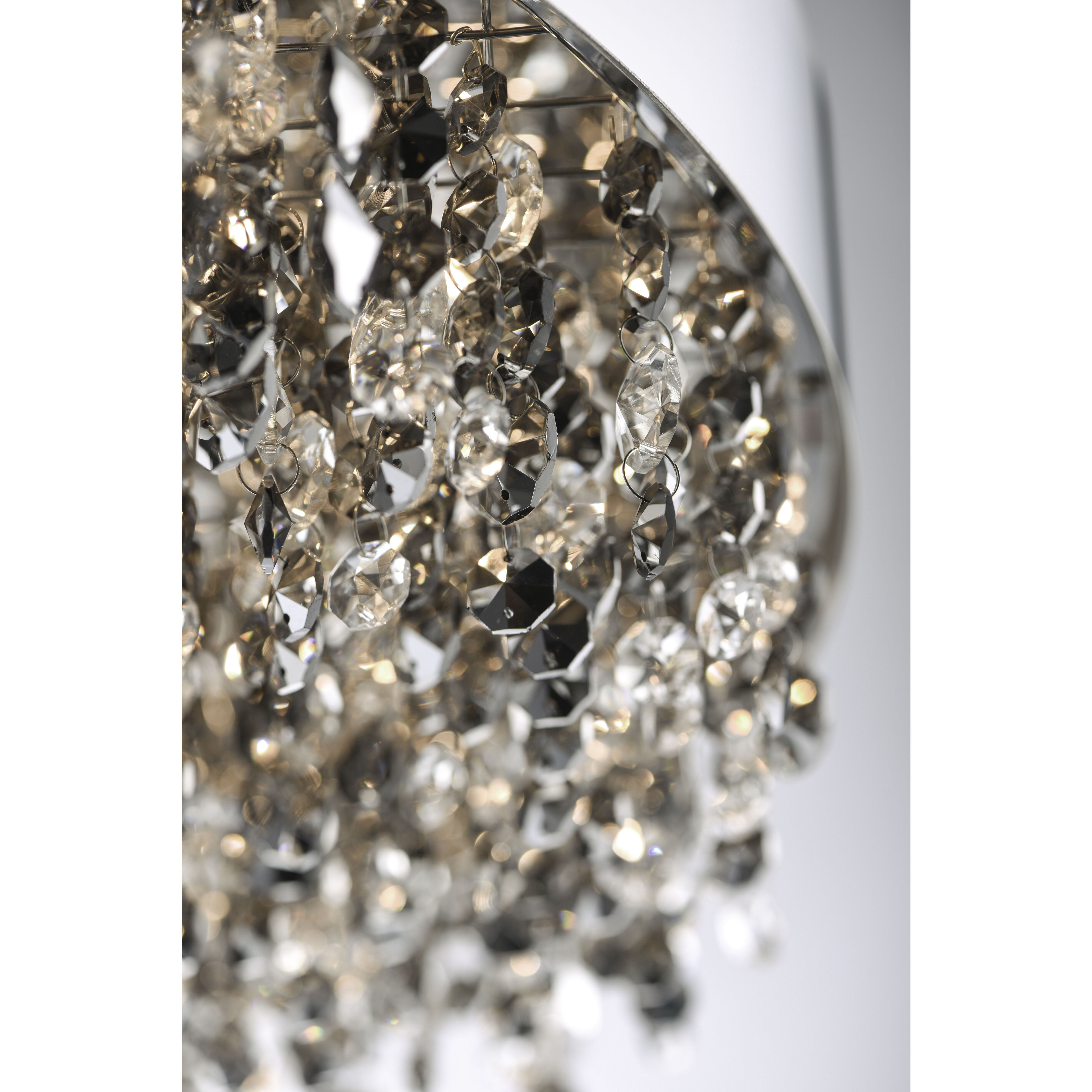 Mystic LED 16 inch Polished Chrome Flush Mount Ceiling Light in Mirror Smoke