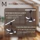 Atlas Alessandra-LK 56 inch Textured Bronze with Matte White Blades Indoor/Outdoor Ceiling Fan
