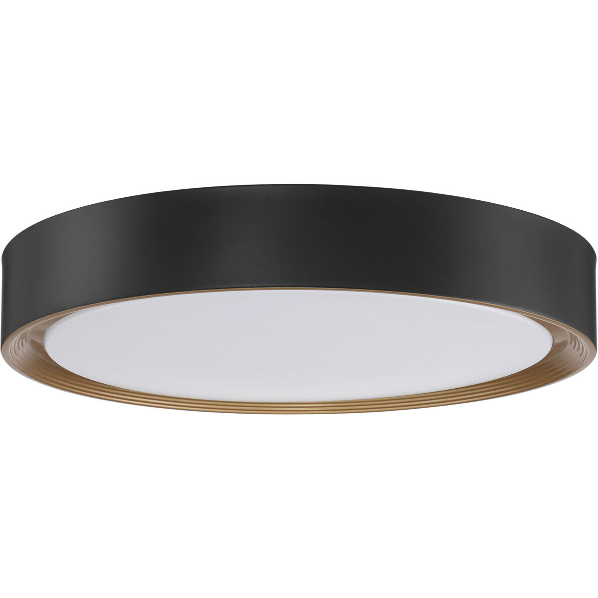 Malaga LED 23.75 inch Matte Black and White Flush Mount Ceiling Light