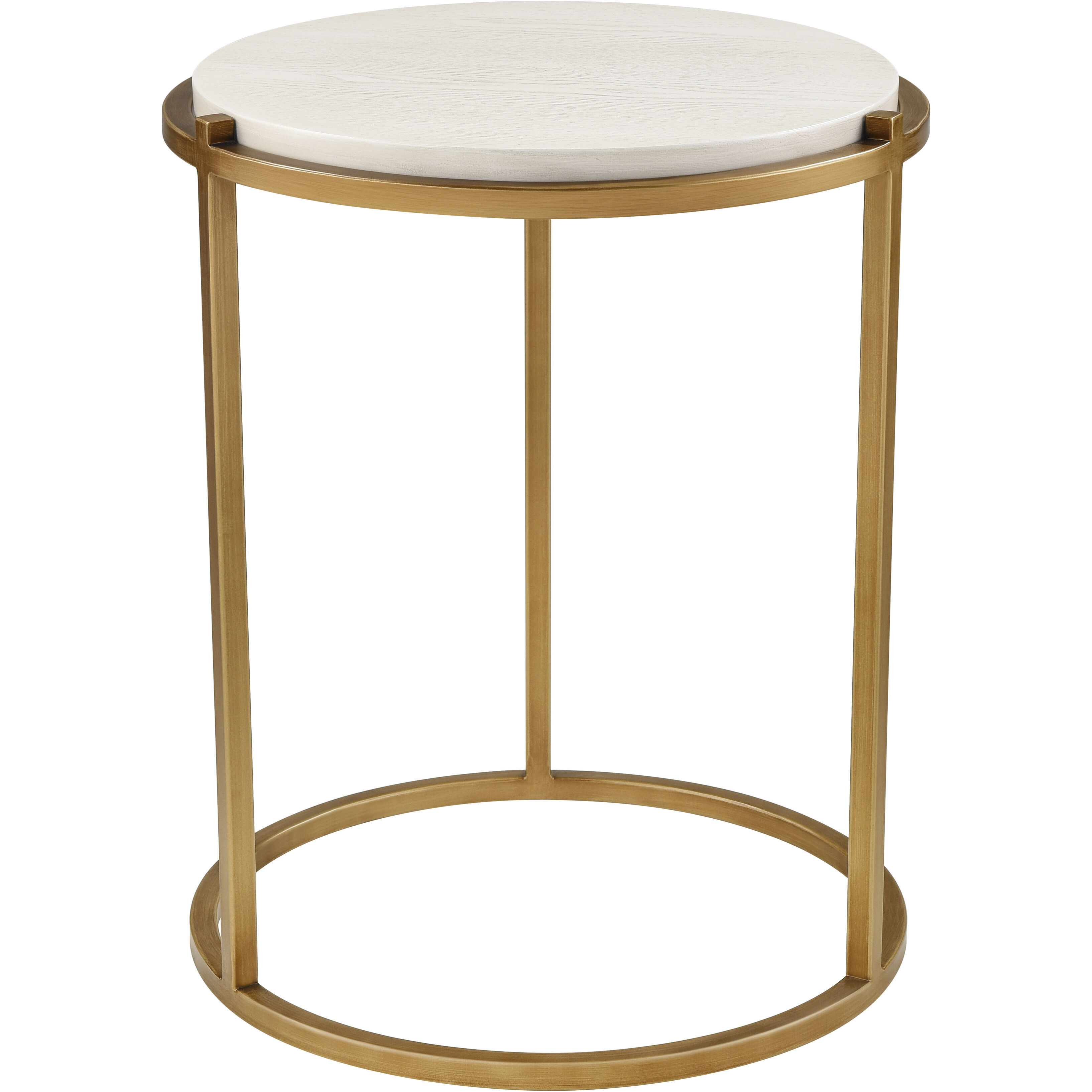 Solen 24.25 X 21.75 inch Aged Gold Accent Table