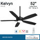 Kelvyn 52 inch Coal Indoor Ceiling Fan