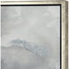 Farris Blooms Gray with Light Blue and Antique Gold Framed Wall Art