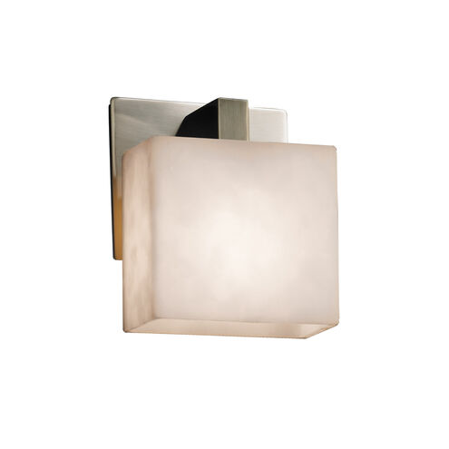 Clouds Wall Sconce Wall Light in Brushed Nickel, Rectangle, Incandescent
