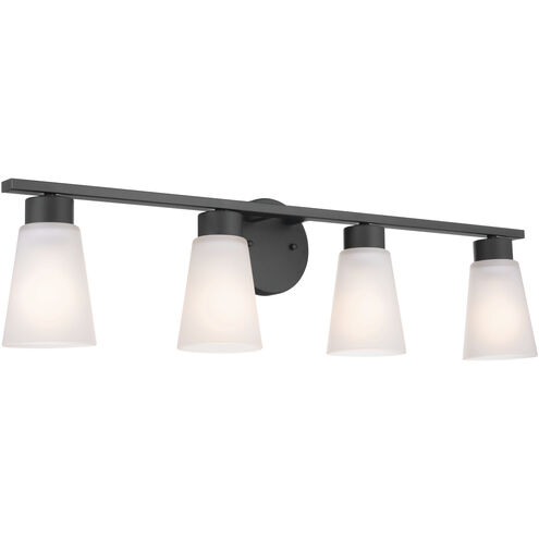 Stamos 4 Light 31 inch Black Bath Vanity Light Wall Light, 4 Arm