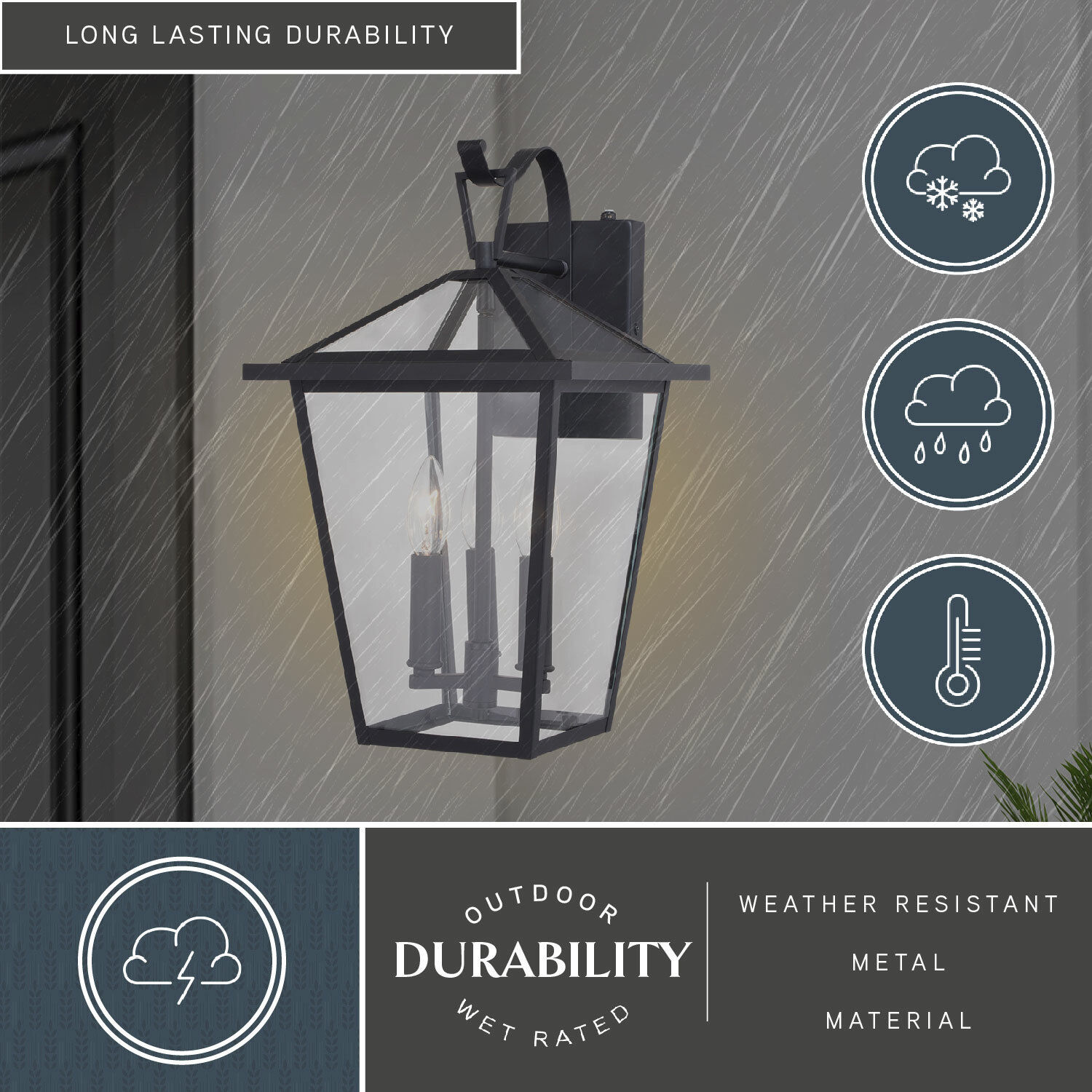Derby LED 17.25 inch Matte Black Outdoor Wall
