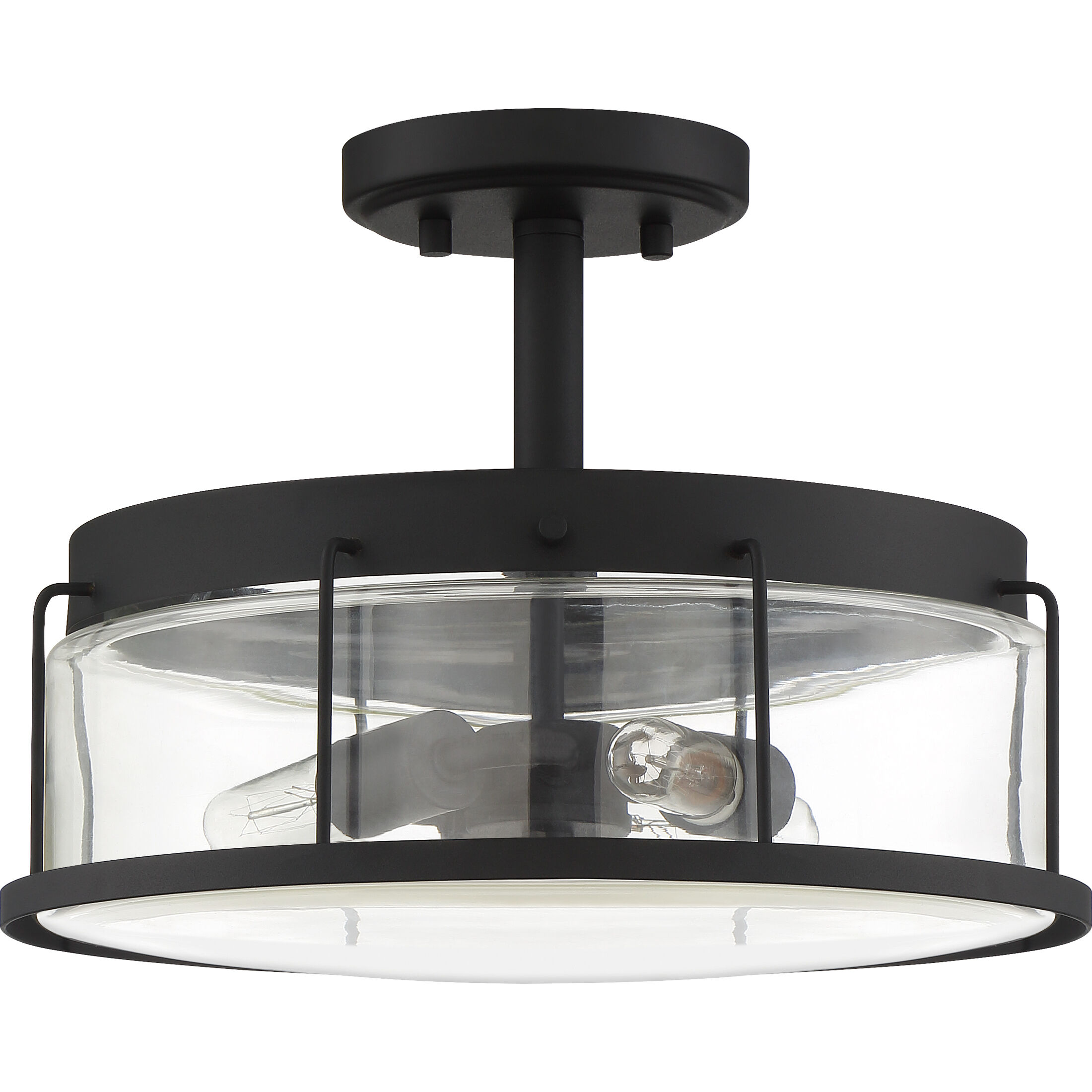 Ludlow 3 Light 13 inch Earth Black Semi-Flush Mount Ceiling Light 