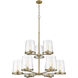 Callista 9 Light 38 inch Rubbed Brass Chandelier Ceiling Light