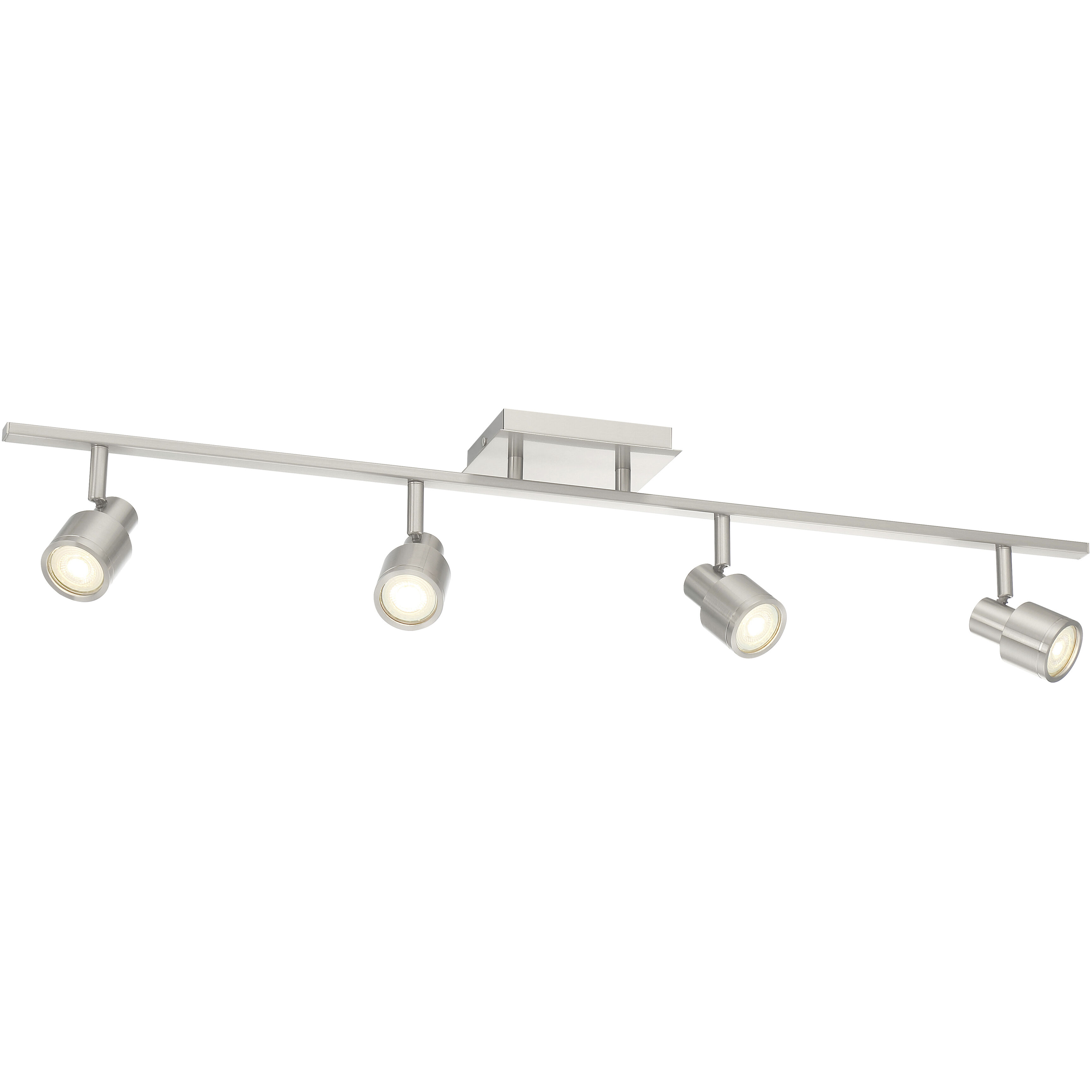 Lincoln 4 Light 120 Brushed Steel Track Ceiling Light