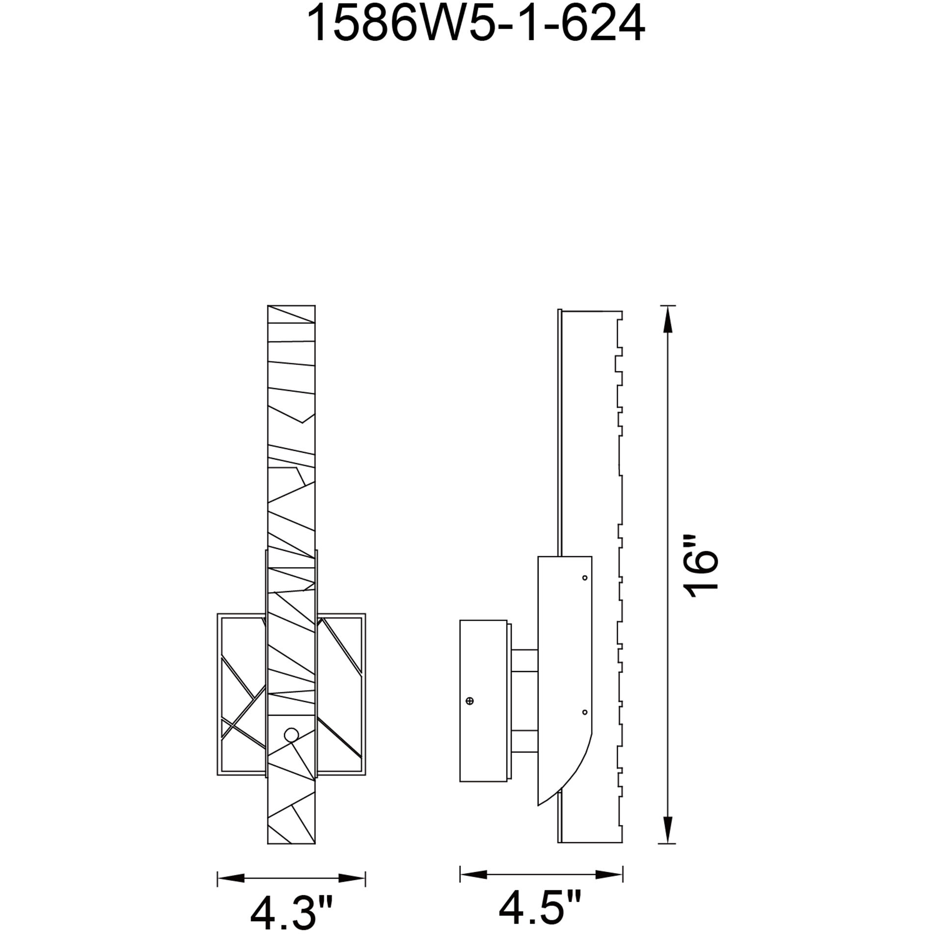 Valira LED 4.3 inch Brass Wall Light