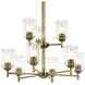 Shailene 9 Light Natural Brass Chandelier Ceiling Light