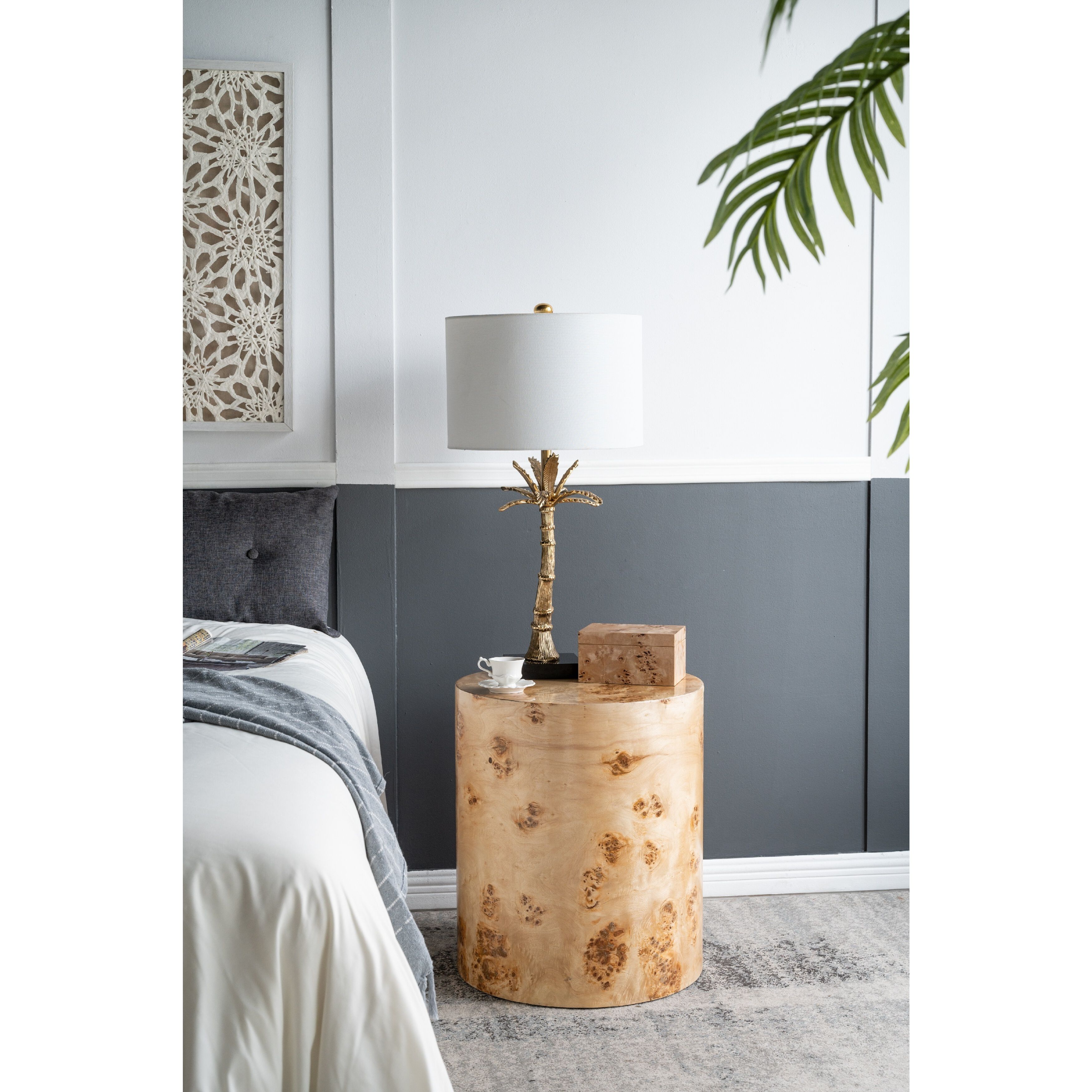 Burl 20.1 inch Brown Side Table