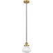 Edison Olean LED 7 inch Brushed Brass Mini Pendant Ceiling Light